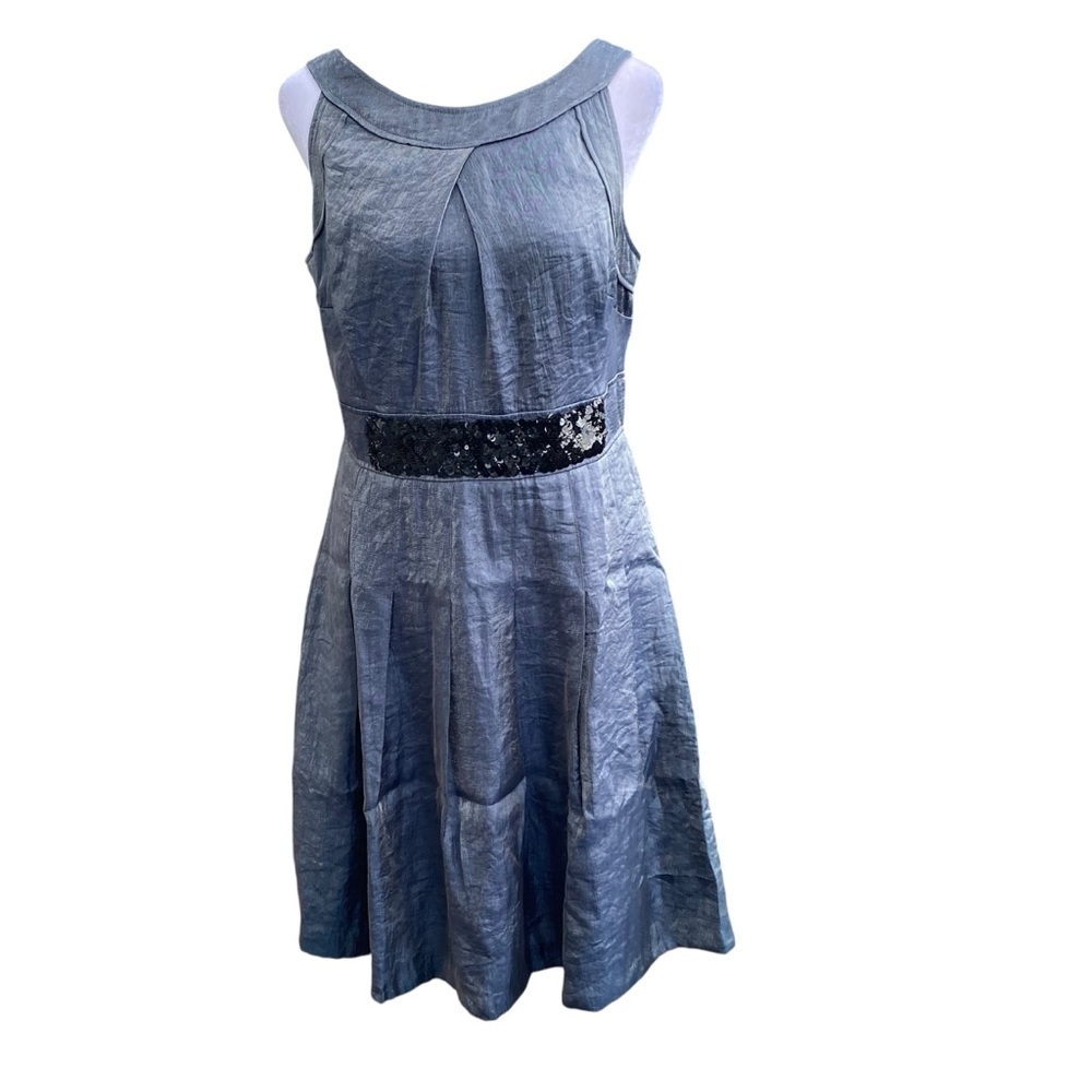 Vera Wang Lavender Label Ladies Sleeveless Dressy Slate Gray Lined Dress Size‎ 6